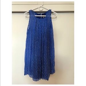 Bright Blue Dress with Fun White Dots